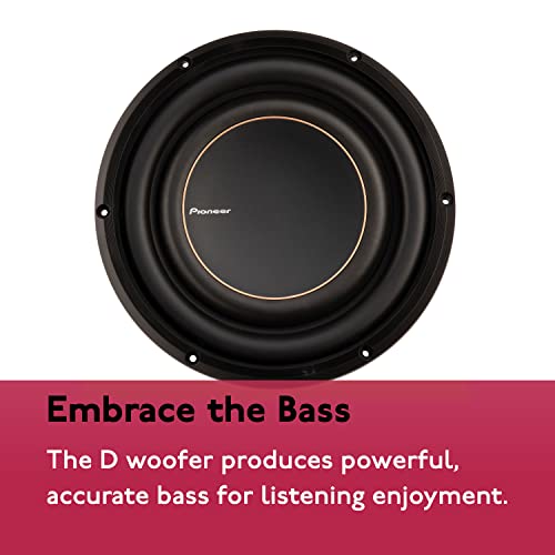 PIONEER TS-D10LS2 - Powerful 10-inch Shallow Subwoofer, 1300 Watts Peak PowerSingle 2 Ohms Voice Coil and Compact Design for Deep Bass,Black PIONEER TS-D10LS2 - Powerful 10-inch Shallow Subwoofer, 1300 Watts Peak PowerSingle 2 Ohms Voice Coil and Compact Design for Deep Bass,Black